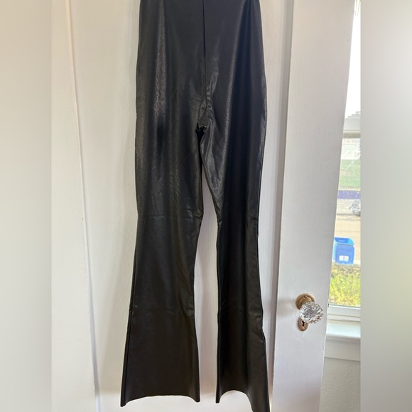 Commando Faux Leather Flared Pant in Black size small - Picture 9 of 9